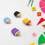 Dessert Erasers Set: Donut, Lollipop, Ice Cream, Cone Shapes ?Fun B'Day Return Gift - Image 2