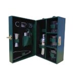 Presents Premium Portable Bar Set with Travel Case ?11-Piece Cocktail Shaker Set with Glasses, Tools & Lock ?Travel Mini Bar Kit for Home,Parties & Gifting ?Green Leather Finish