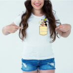 Designer Printed T-Shirt :: Design type - Micky Mouse In Pocket - Cloth type : Polyester