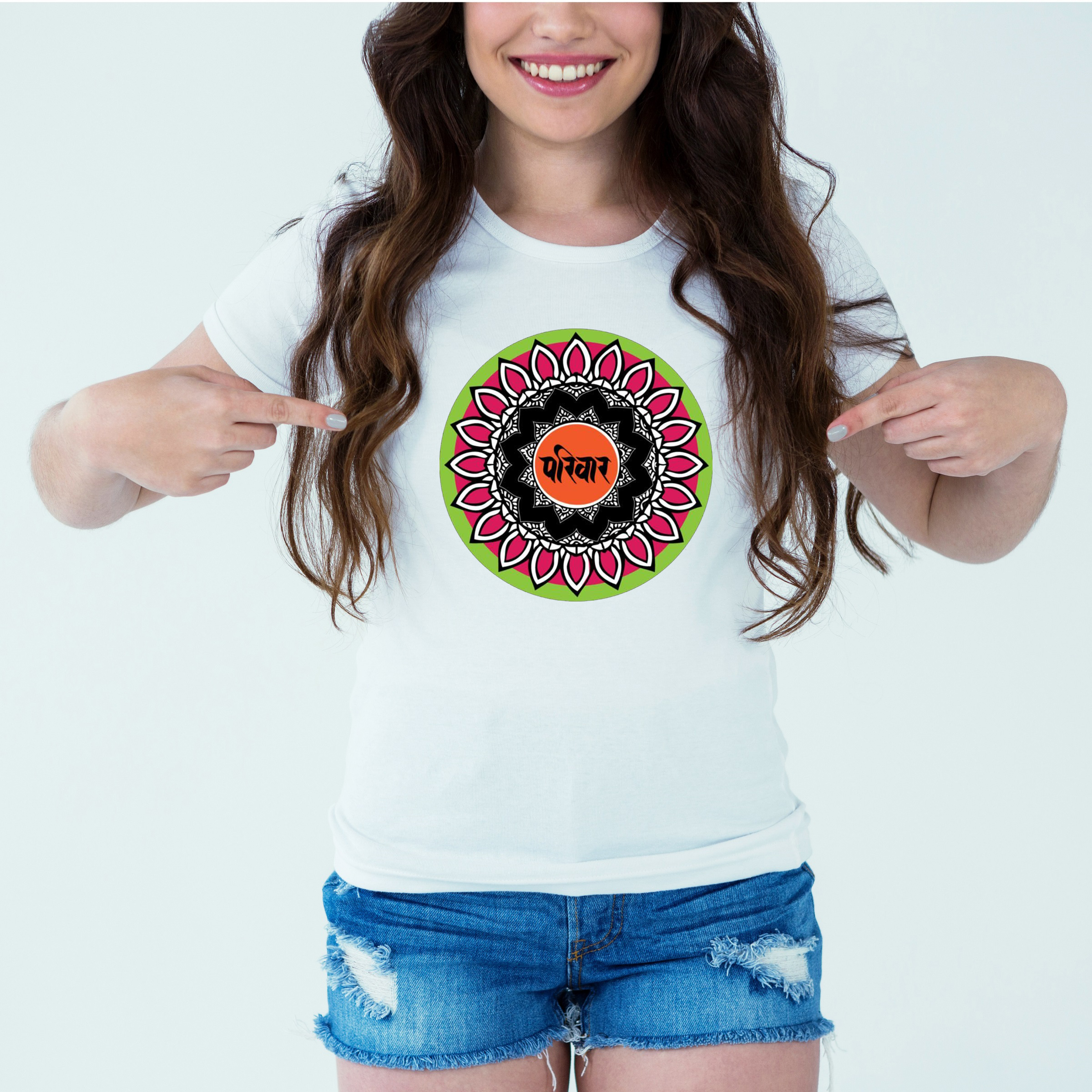 Mockup-Girl-pariover.jpg Designer Printed T-Shirt :: Design type - Pariover - Cloth type : Polyester - Image 1