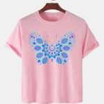 Pink Unisex Polyster Premium Quality Designer Printed T-Shirt