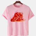 Pink Unisex Cotton Premium Quality Designer Printed T-Shirt