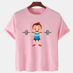 Pink Unisex Polyster Premium Quality Designer Printed T-Shirt