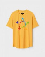 Yellow Unisex Cotton Regular Fit Printed Round Neck T-Shirt