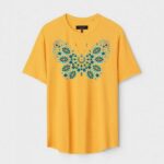 Yellow Unisex Cotton Regular Fit Printed Round Neck T-Shirt