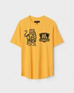 Yellow Unisex Polyster Regular Fit Printed Round Neck T-Shirt