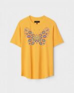 Yellow Unisex Polyster Regular Fit Printed Round Neck T-Shirt