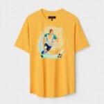 Yellow Unisex Cotton Regular Fit Printed Round Neck T-Shirt