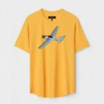 Yellow Unisex Polyster Regular Fit Printed Round Neck T-Shirt