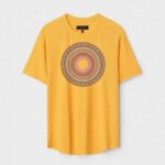 Yellow Unisex Polyster Regular Fit Printed Round Neck T-Shirt