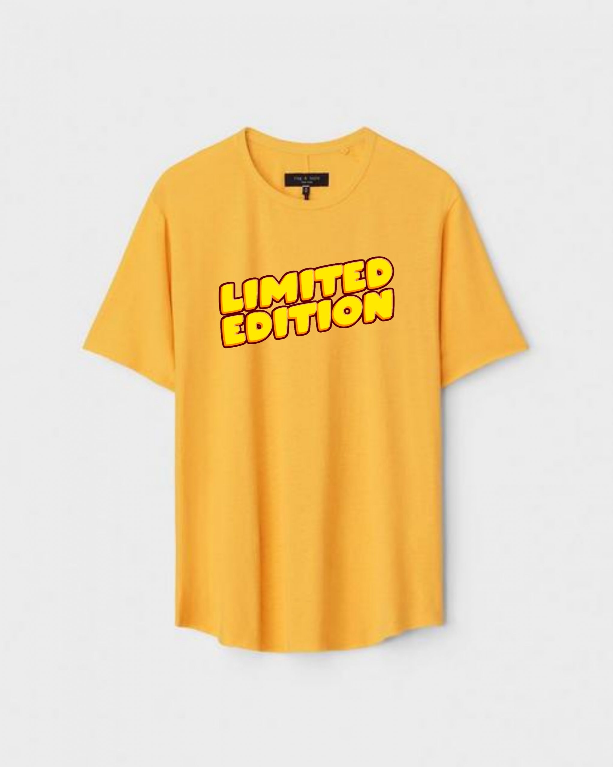 YLW-CTN-H-003-scaled-1.jpg Yellow Unisex Polyster Regular Fit Printed Round Neck T-Shirt - Image 1