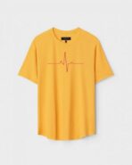 Yellow Unisex Polyster Regular Fit Printed Round Neck T-Shirt