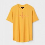 Yellow Unisex Cotton Regular Fit Printed Round Neck T-Shirt