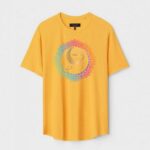Yellow Unisex Polyster Regular Fit Printed Round Neck T-Shirt
