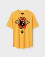 Yellow Unisex Polyster Regular Fit Printed Round Neck T-Shirt