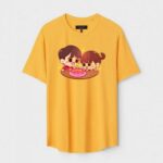 Yellow Unisex Polyster Regular Fit Printed Round Neck T-Shirt