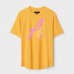 Yellow Unisex Polyster Regular Fit Printed Round Neck T-Shirt