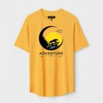 Yellow Unisex Cotton Regular Fit Printed Round Neck T-Shirt