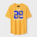 Yellow Unisex Polyster Regular Fit Printed Round Neck T-Shirt
