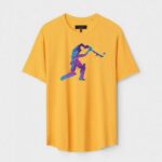 Yellow Unisex Cotton Regular Fit Printed Round Neck T-Shirt