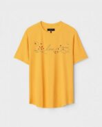 Yellow Unisex Polyster Regular Fit Printed Round Neck T-Shirt