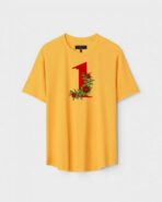 Yellow Unisex Polyster Regular Fit Printed Round Neck T-Shirt
