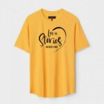 Yellow Unisex Polyster Regular Fit Printed Round Neck T-Shirt