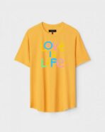Yellow Unisex Polyster Regular Fit Printed Round Neck T-Shirt