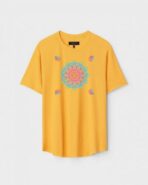 Yellow Unisex Cotton Regular Fit Printed Round Neck T-Shirt
