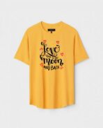 Yellow Unisex Cotton Regular Fit Printed Round Neck T-Shirt
