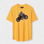 Yellow Unisex Cotton Regular Fit Printed Round Neck T-Shirt