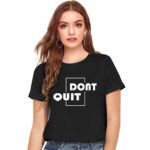 Cotton Regular Fit Printed Round Neck T-Shirt For Women
