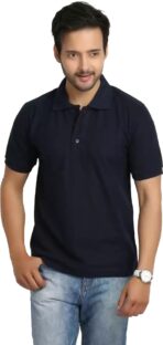 One-H Men's Polo Neck Short Sleeve Casual Tshirt Combo of Blue, Orange, Grey colors (Pack of 3) - Image 3