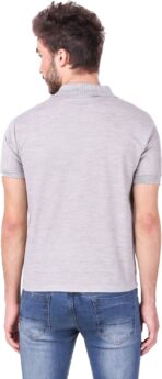 One-H Men's Polo Neck Short Sleeve Casual Tshirt Combo of Red, Maroon, Grey colors (Pack of 3) - Image 2